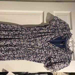 Chiffon midi dress with High-low hem.